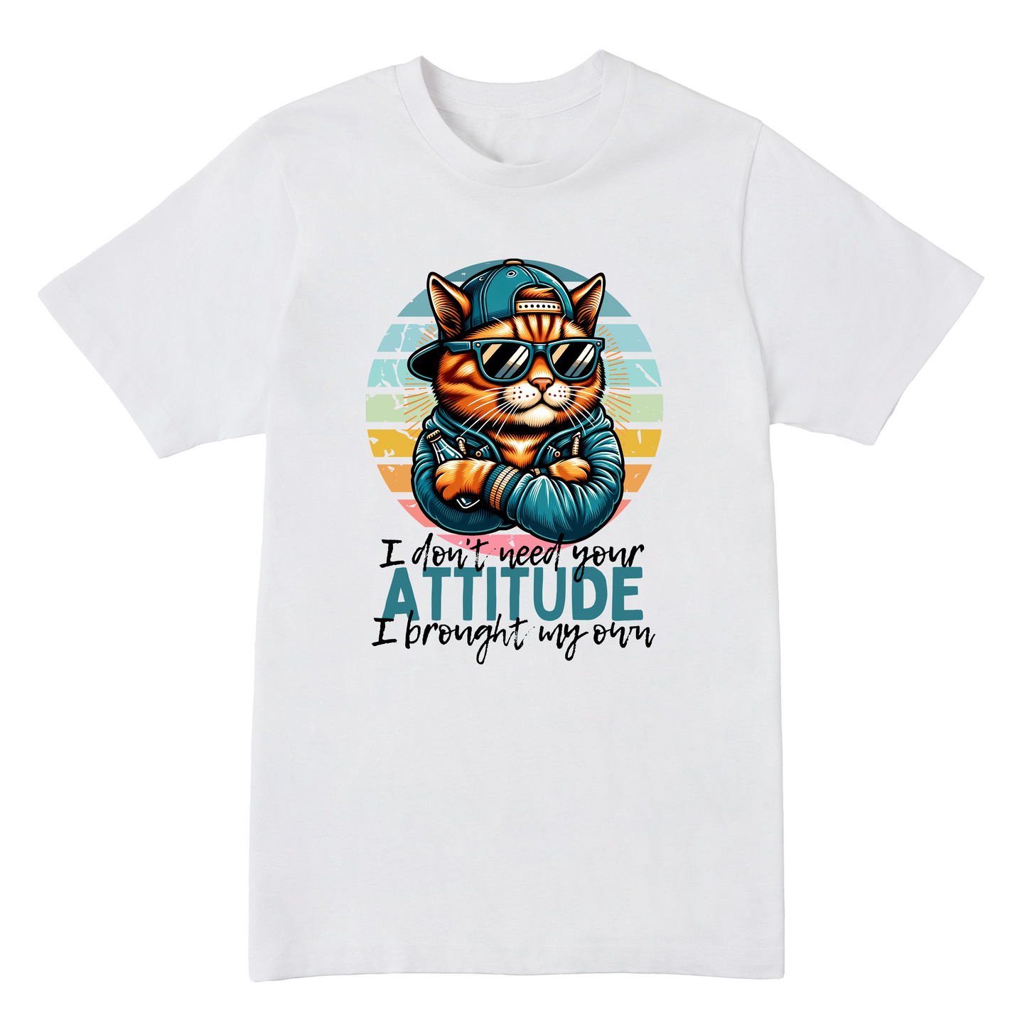 Attitude Cat on Black